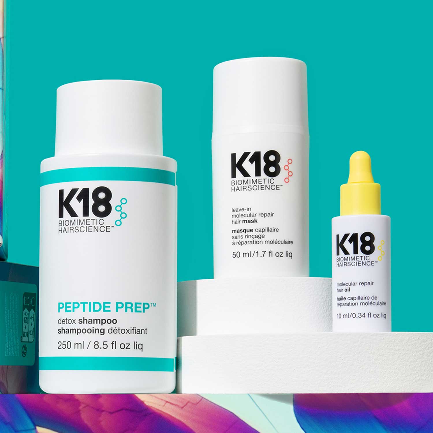 K18 NEXT-LEVEL REPAIR SET (SET REPARADOR DE CABELLO Y ANTI-FRIZZ)